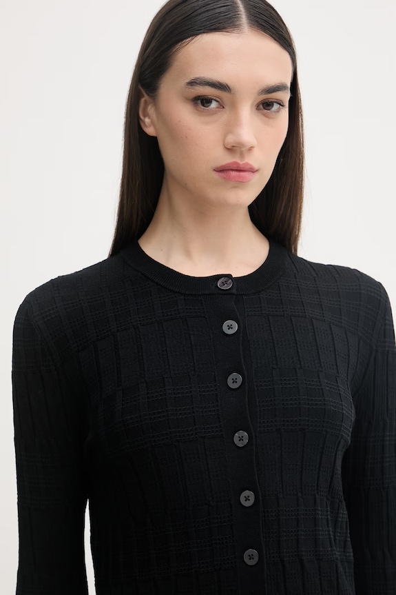 Sisley kardigan za žene s viskozom crna 16R2L5017