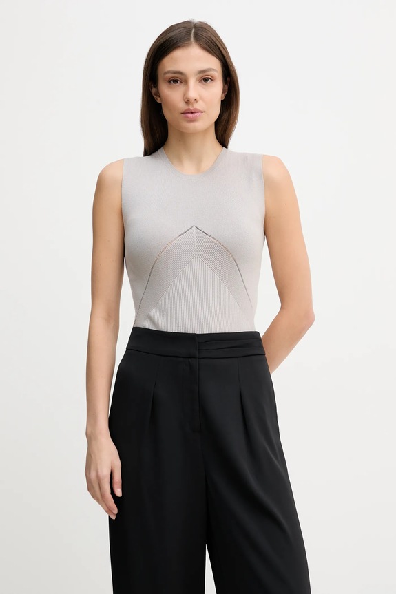 Sisley top uni gri 17Q3L107C