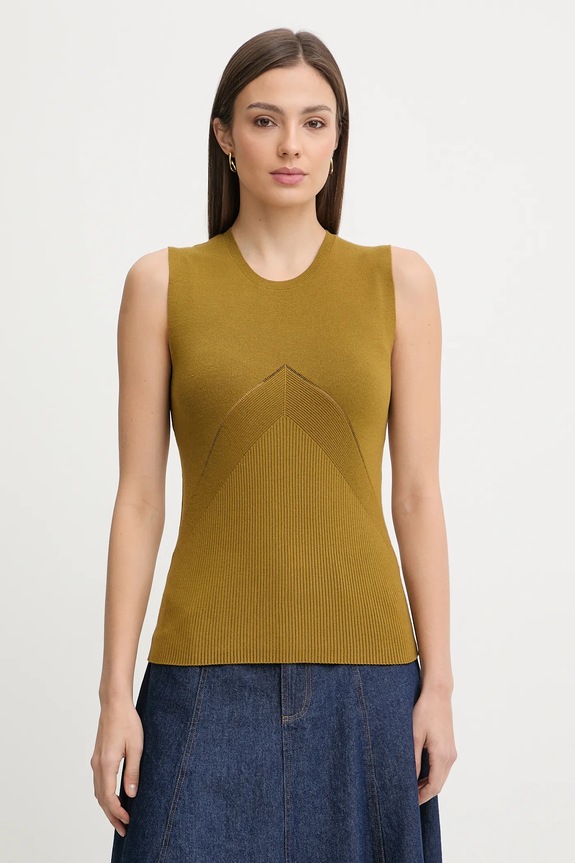 Sisley top uni verde 17Q3L107C