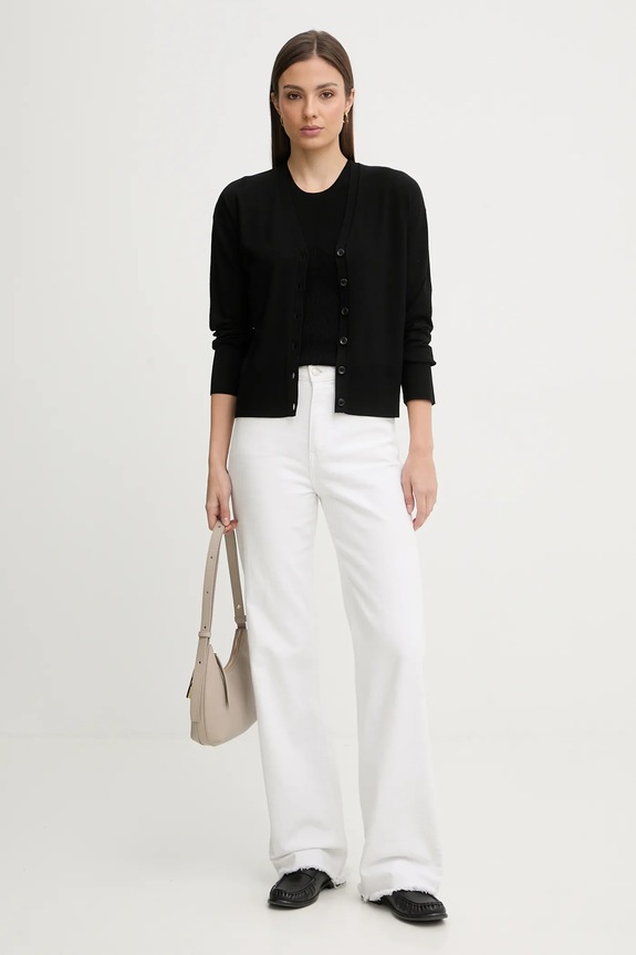 Sisley cardigan 17Q3L603J negru SS26