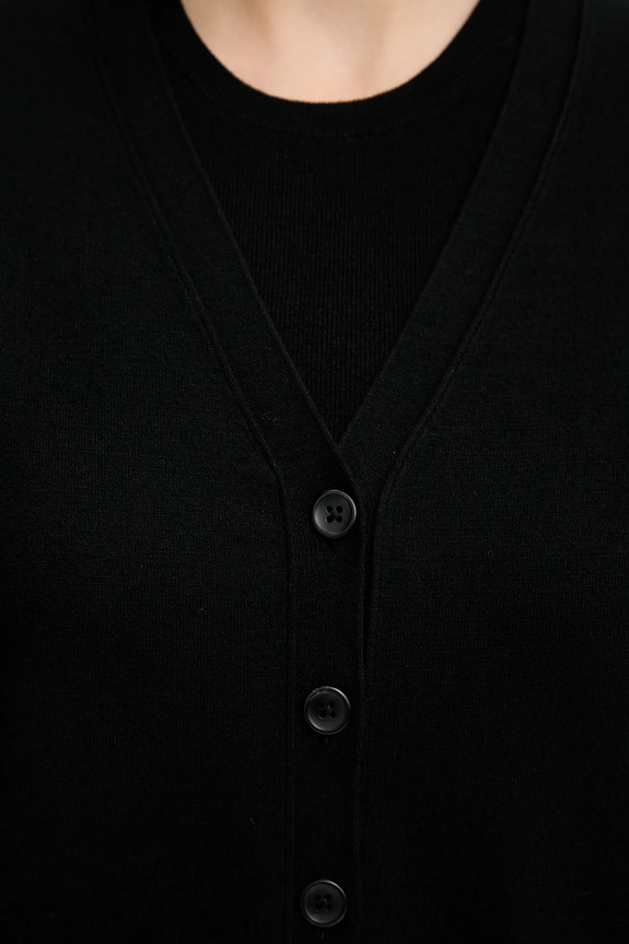 Sisley cardigan 17Q3L603J negru