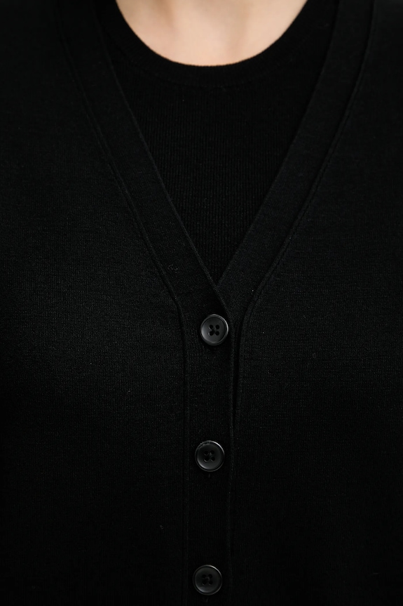Sisley cardigan 17Q3L603J negru
