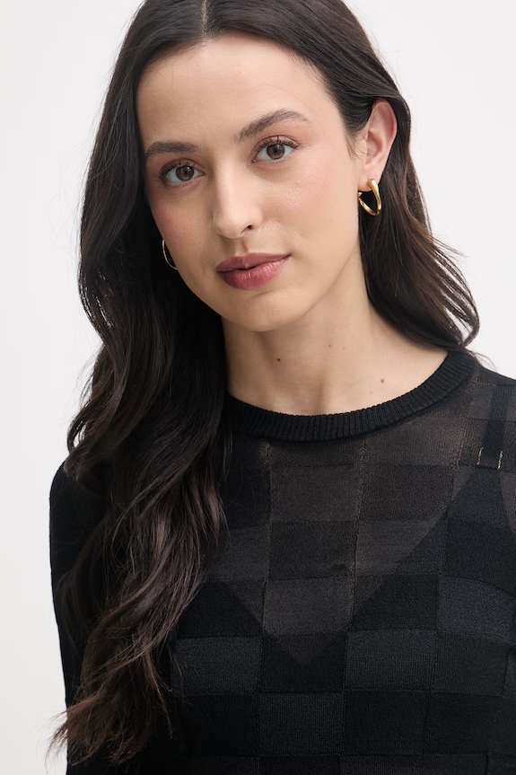 Sisley pulover de femei cu vâscoză negru 1TJ1L107N