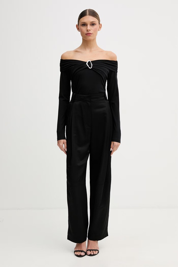 Sisley bluză pentru femei, cu vâscoză 3C5HL108R negru SS26