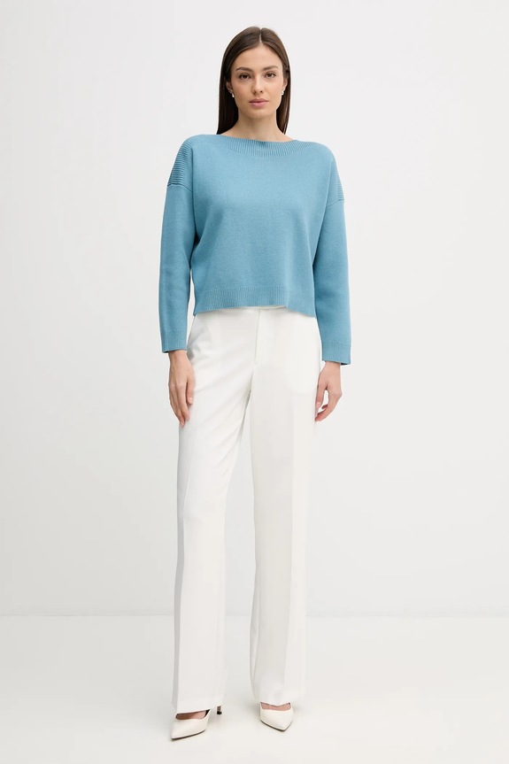 United Colors of Benetton pulover din amestec de lână 10ICD10GC albastru SS26