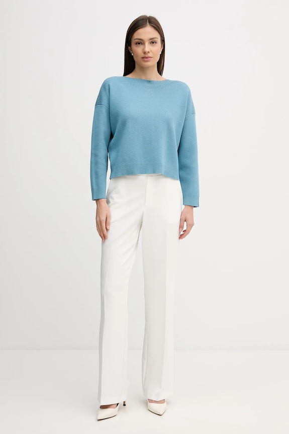 United Colors of Benetton pulover din amestec de lână 10ICD10GC albastru SS26