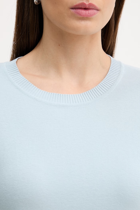United Colors of Benetton sweter damski bawełniany 1C19D10FV niebieski