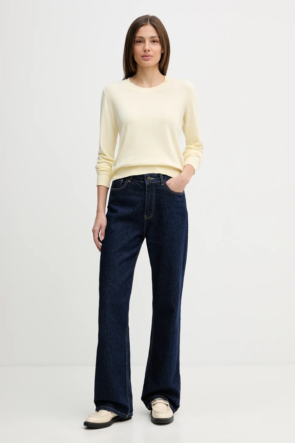 United Colors of Benetton sweter bawełniany 1C19D10FV żółty SS26