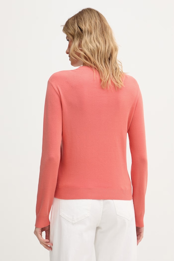Odzież United Colors of Benetton sweter damski bawełniany 1C19D10FV pomarańczowy