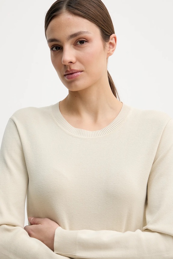 United Colors of Benetton sweter bawełniany beżowy 1C19D10FV