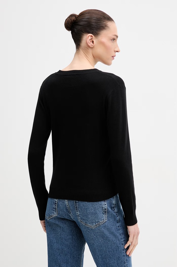 Odzież United Colors of Benetton sweter bawełniany 1C19D10FV czarny