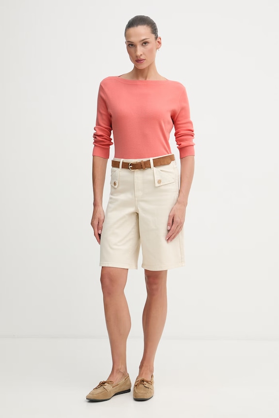 United Colors of Benetton pulover de damă din bumbac 1C19D10G1 portocaliu SS26