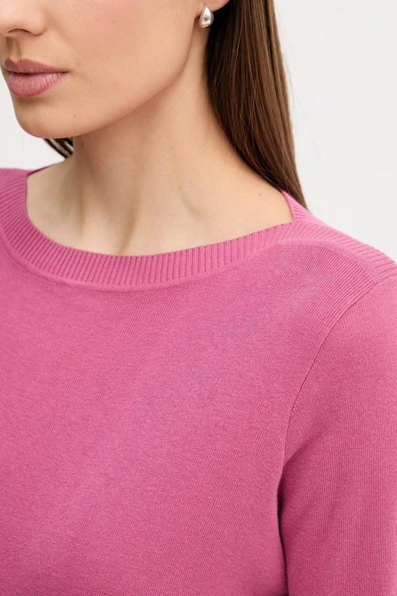 United Colors of Benetton Pulover de damă din bumbac 1C19D10G1 roz