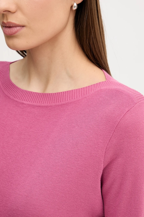United Colors of Benetton Pulover de damă din bumbac 1C19D10G1 roz