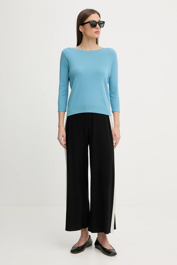 United Colors of Benetton sweter damski bawełniany 1C19D10G1 niebieski SS26