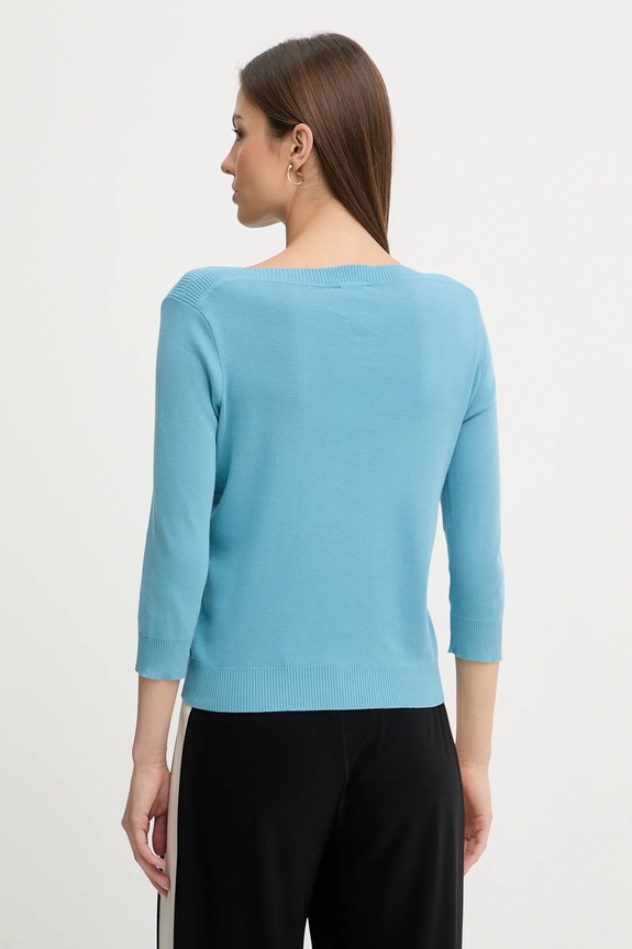 Odzież United Colors of Benetton sweter damski bawełniany 1C19D10G1 niebieski