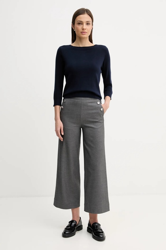United Colors of Benetton pulover damă de bumbac 1C19D10G1 bleumarin SS26