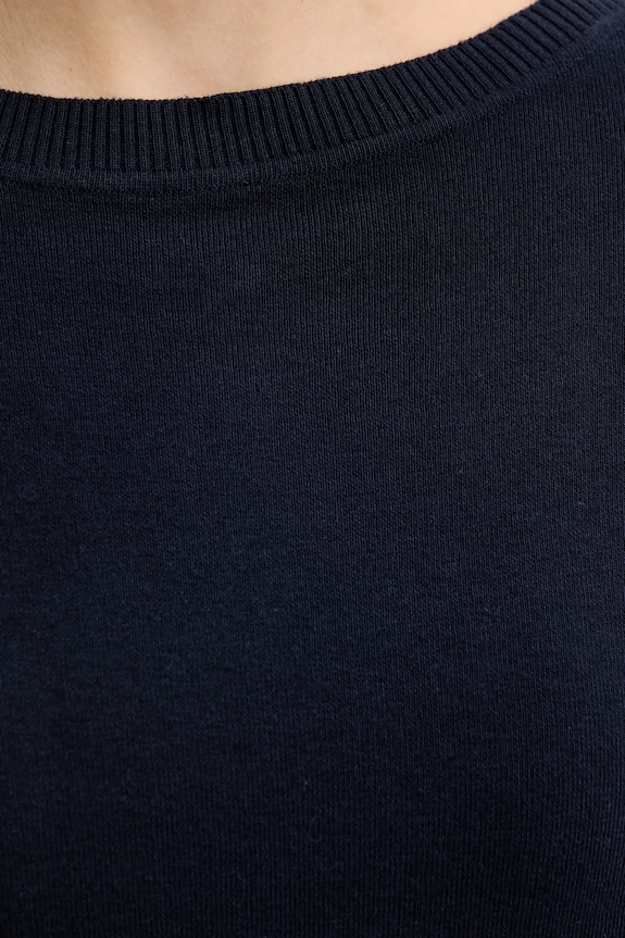 United Colors of Benetton pulover damă de bumbac 1C19D10G1 bleumarin
