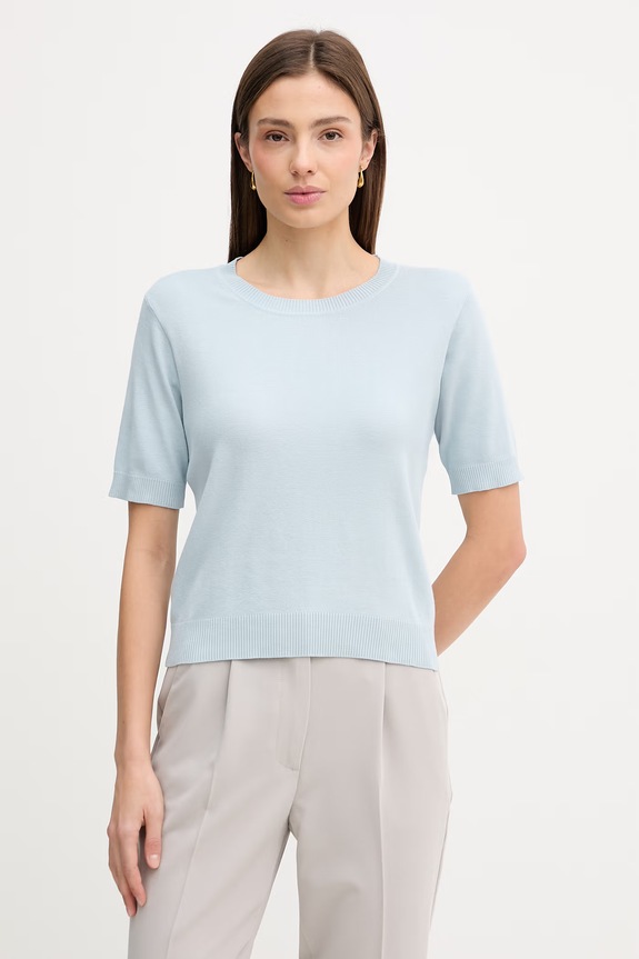 United Colors of Benetton T-shirt damski bawełniany bawełna niebieski 1C19D10G2
