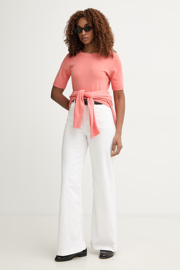 United Colors of Benetton tričko dámské bavlněné 1C19D10G2 oranžová SS26