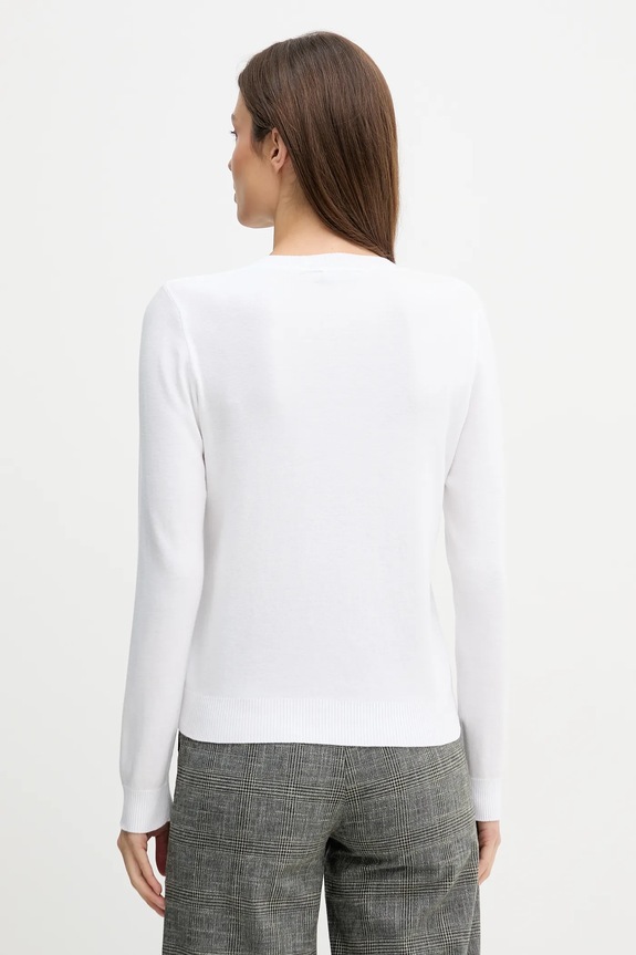 Îmbrăcăminte United Colors of Benetton pulover de bumbac 1C19D403N alb