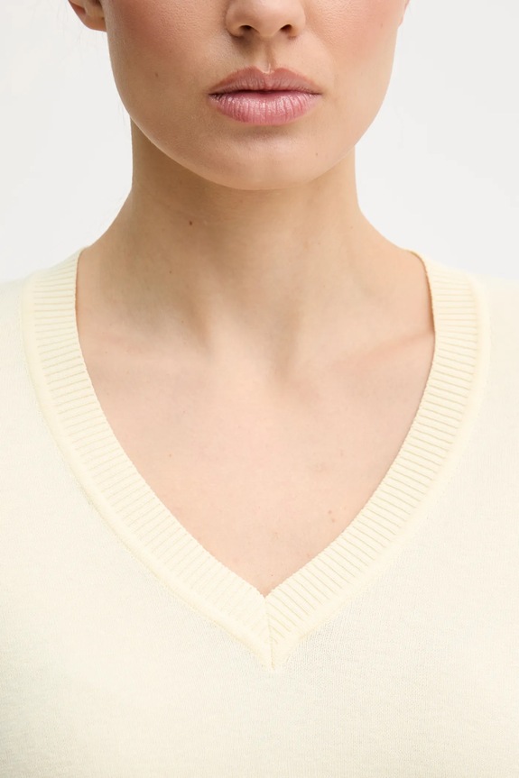 United Colors of Benetton pulover de bumbac 1C19D403N galben