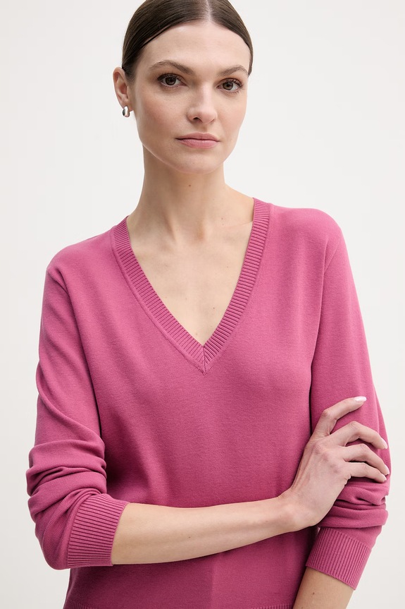 Bavlnený sveter United Colors of Benetton ružová 1C19D403N
