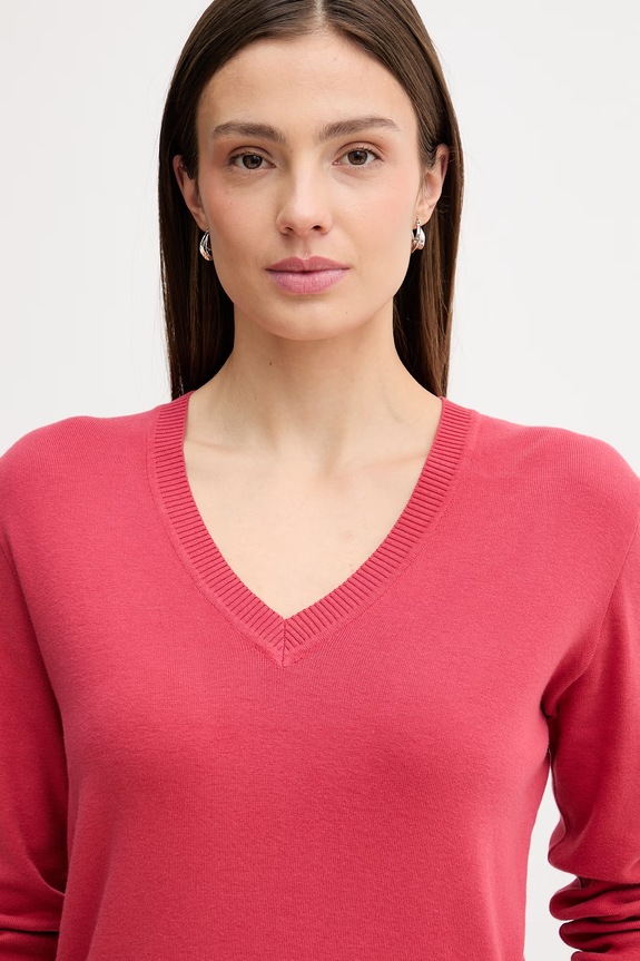 Bavlnený sveter United Colors of Benetton červená 1C19D403N