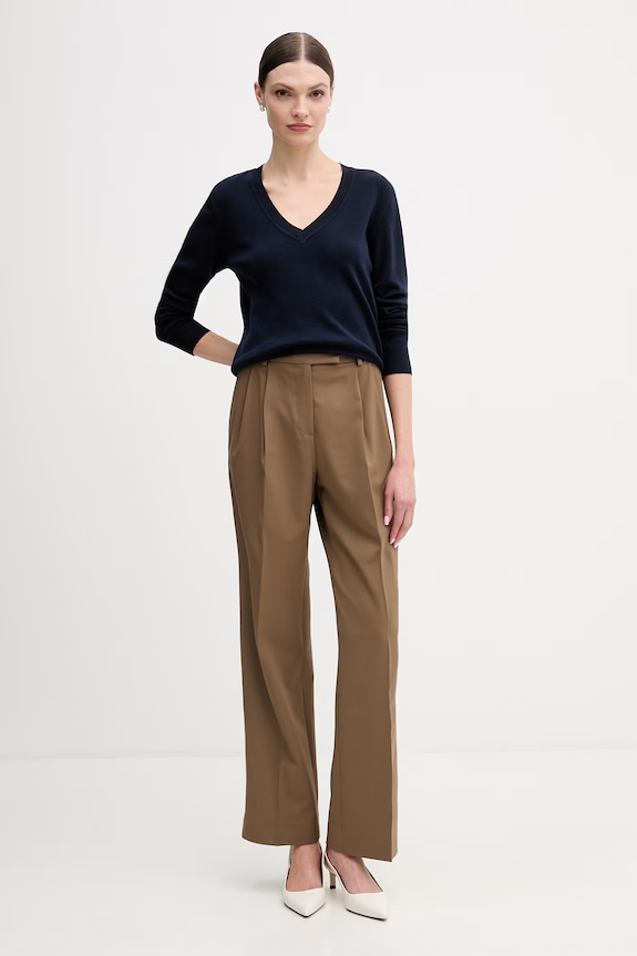 United Colors of Benetton pulover pentru femei din bumbac 1C19D403N bleumarin SS26