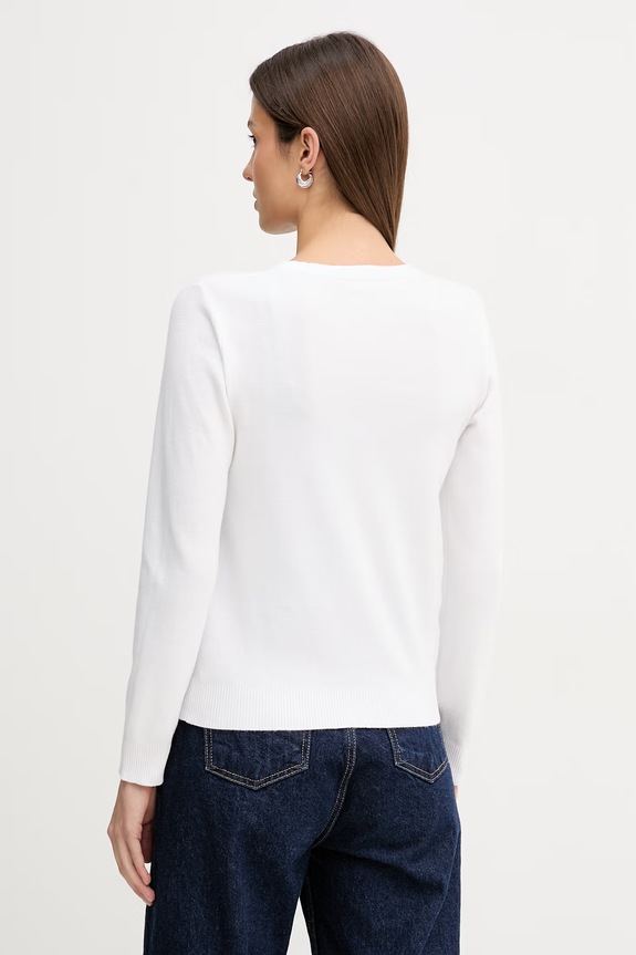 Îmbrăcăminte United Colors of Benetton cardigan de damă din bumbac 1C19D502P alb