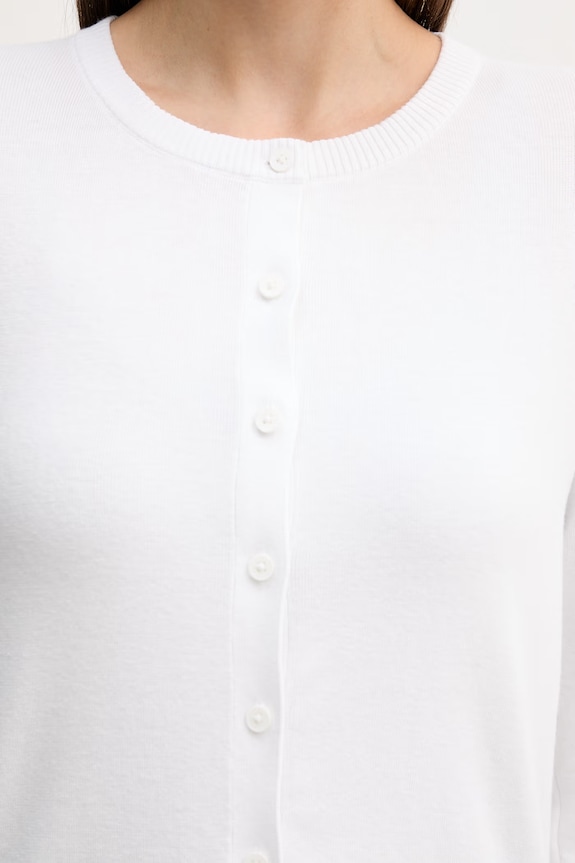 United Colors of Benetton cardigan de damă din bumbac 1C19D502P alb