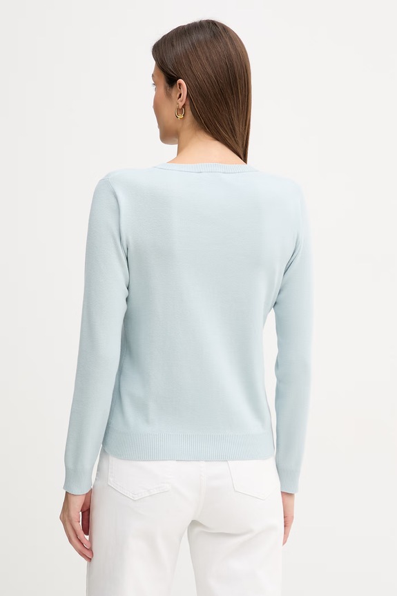 Îmbrăcăminte United Colors of Benetton cardigan de damă din bumbac 1C19D502P albastru