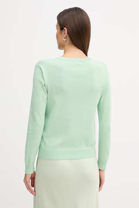 Îmbrăcăminte United Colors of Benetton cardigan de damă din bumbac 1C19D502P verde