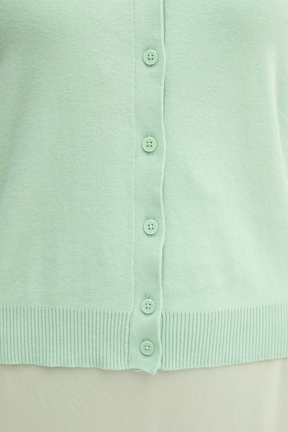 United Colors of Benetton cardigan de damă din bumbac 1C19D502P verde
