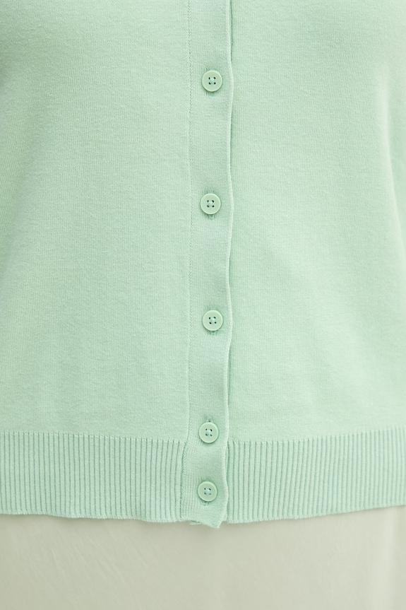 United Colors of Benetton cardigan de damă din bumbac 1C19D502P verde