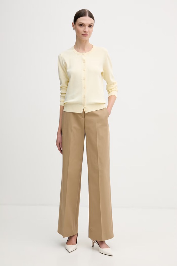 United Colors of Benetton kardigan damski bawełniany 1C19D502P żółty SS26