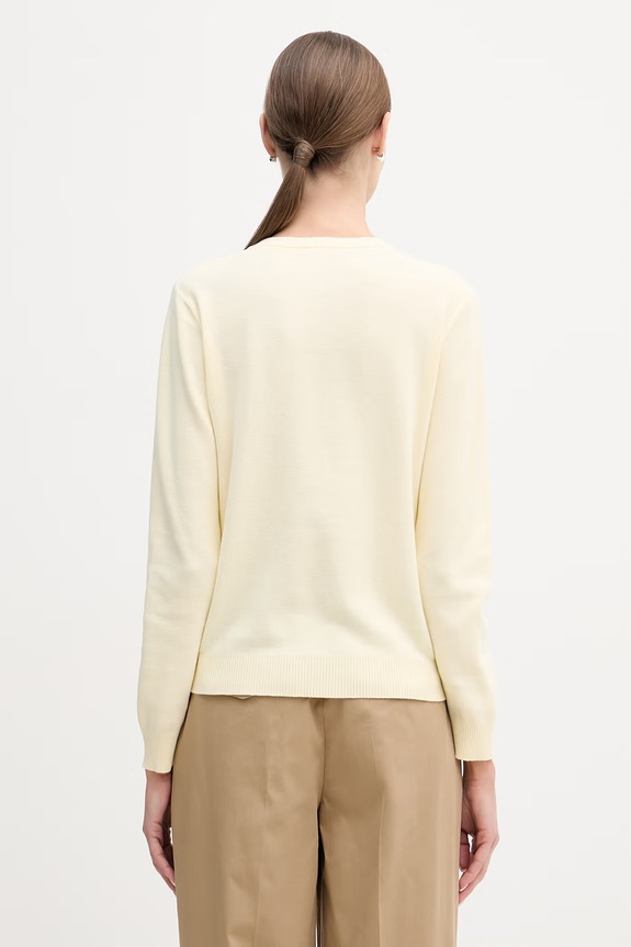 Odzież United Colors of Benetton kardigan damski bawełniany 1C19D502P żółty
