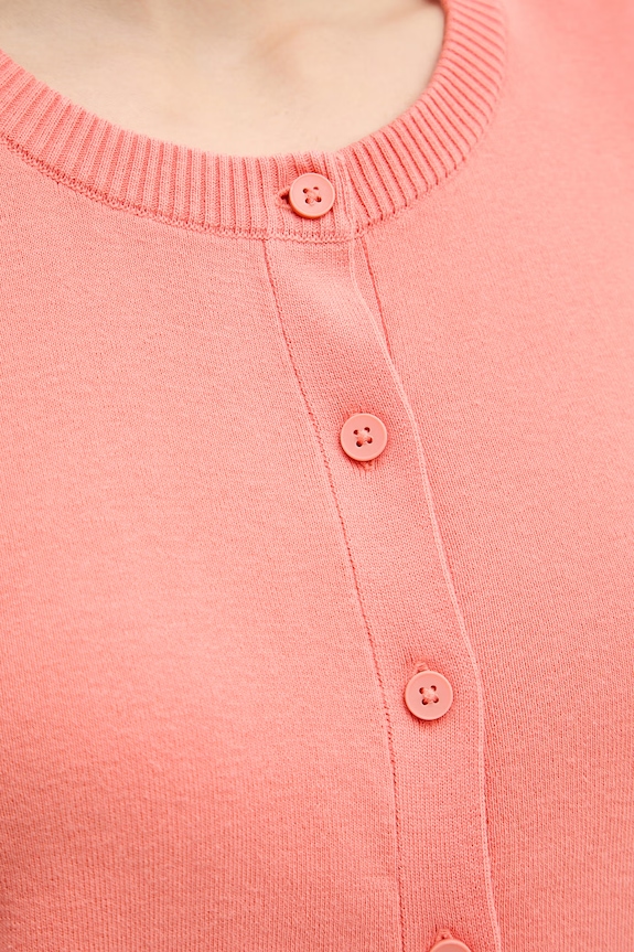 United Colors of Benetton cardigan femei bumbac 1C19D502P portocaliu