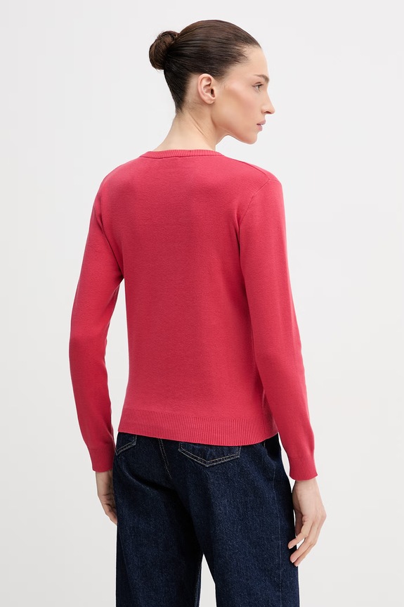 Îmbrăcăminte United Colors of Benetton cardigan de damă din bumbac 1C19D502P rosu