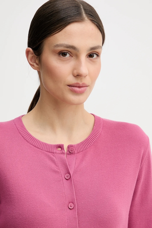United Colors of Benetton cardigan de damă de bumbac violet 1C19D502P