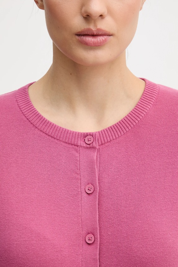 United Colors of Benetton cardigan de damă de bumbac 1C19D502P violet
