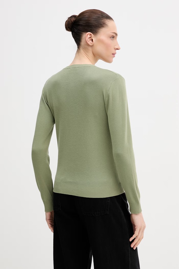 Îmbrăcăminte United Colors of Benetton cardigan de damă din bumbac 1C19D502P verde