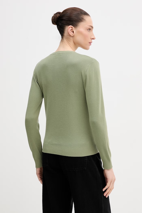 Îmbrăcăminte United Colors of Benetton cardigan de damă din bumbac 1C19D502P verde
