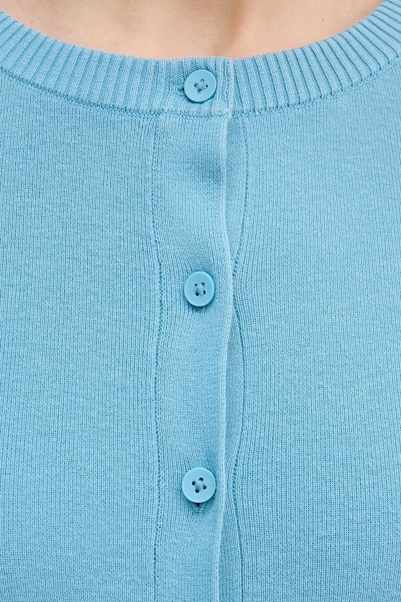 United Colors of Benetton cardigan de damă din bumbac 1C19D502P albastru