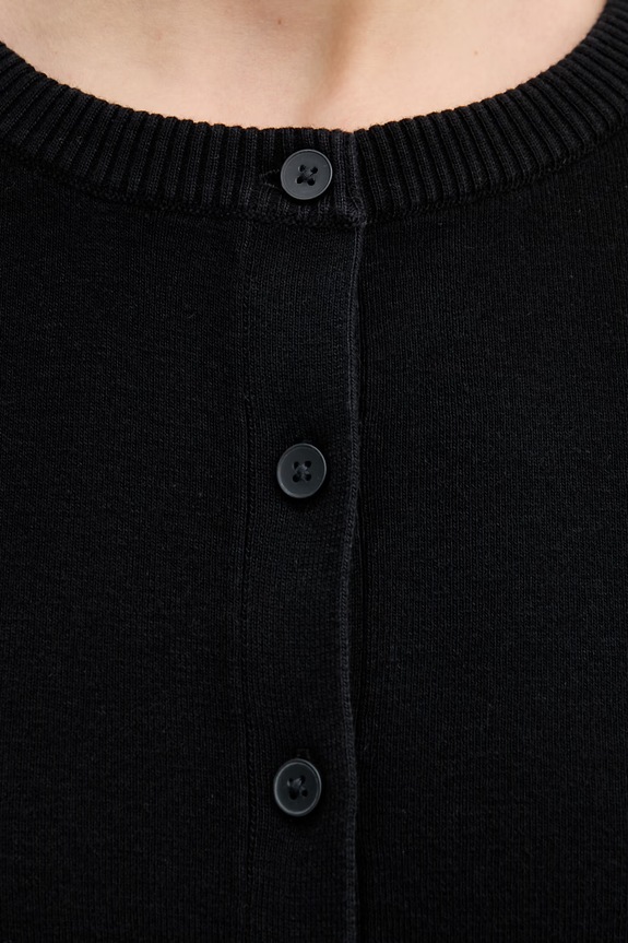 United Colors of Benetton cardigan femei din bumbac 1C19D502P negru