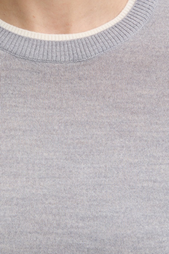 United Colors of Benetton sweter damski wełniany 11AHD10G4 szary