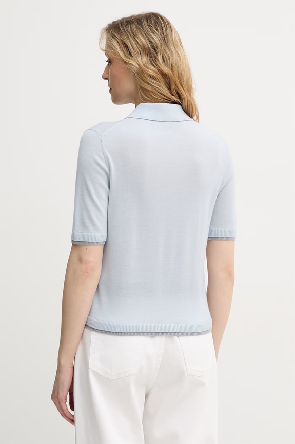 Îmbrăcăminte United Colors of Benetton polo pentru femei, din lână 11AHD301J albastru