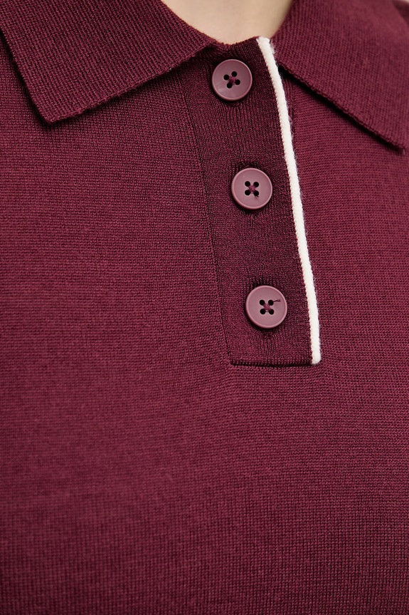 United Colors of Benetton polo damă de lână 11AHD301J burgundia