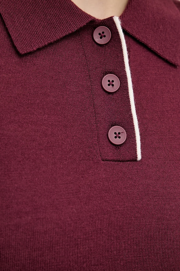 United Colors of Benetton polo damă de lână 11AHD301J burgundia