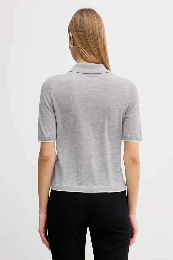 Îmbrăcăminte United Colors of Benetton polo pentru femei, din lână 11AHD301J gri